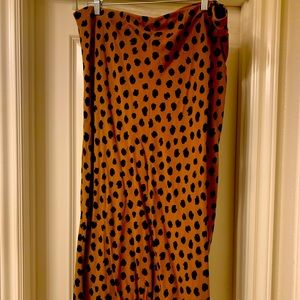 Madewell Midi Slip Skirt in Painted Spots size 18